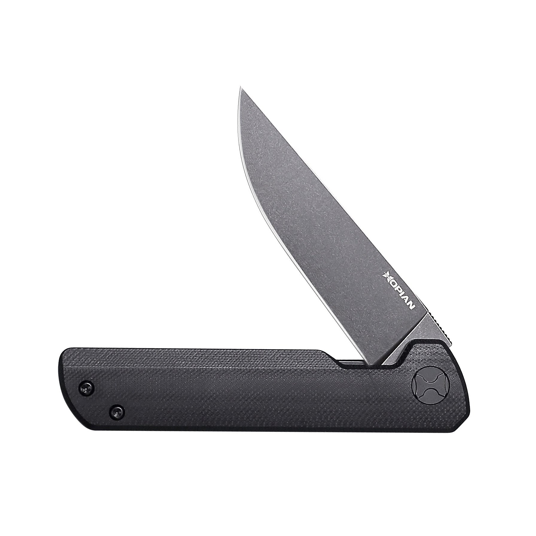 HOPIAN Clave D2 Folding Knife – Black G10 / Black Coated
