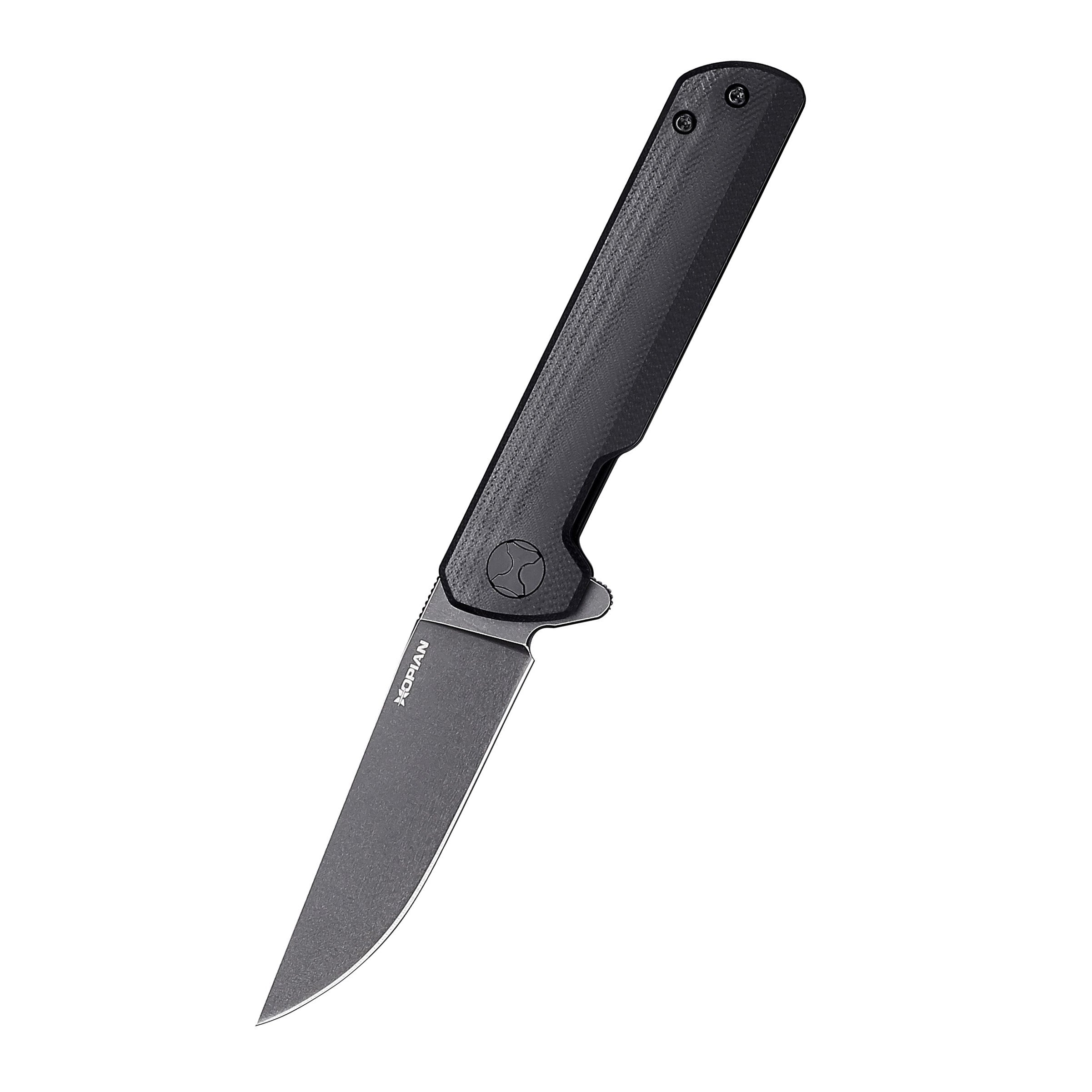 HOPIAN Clave D2 Folding Knife – Black G10 / Black Coated