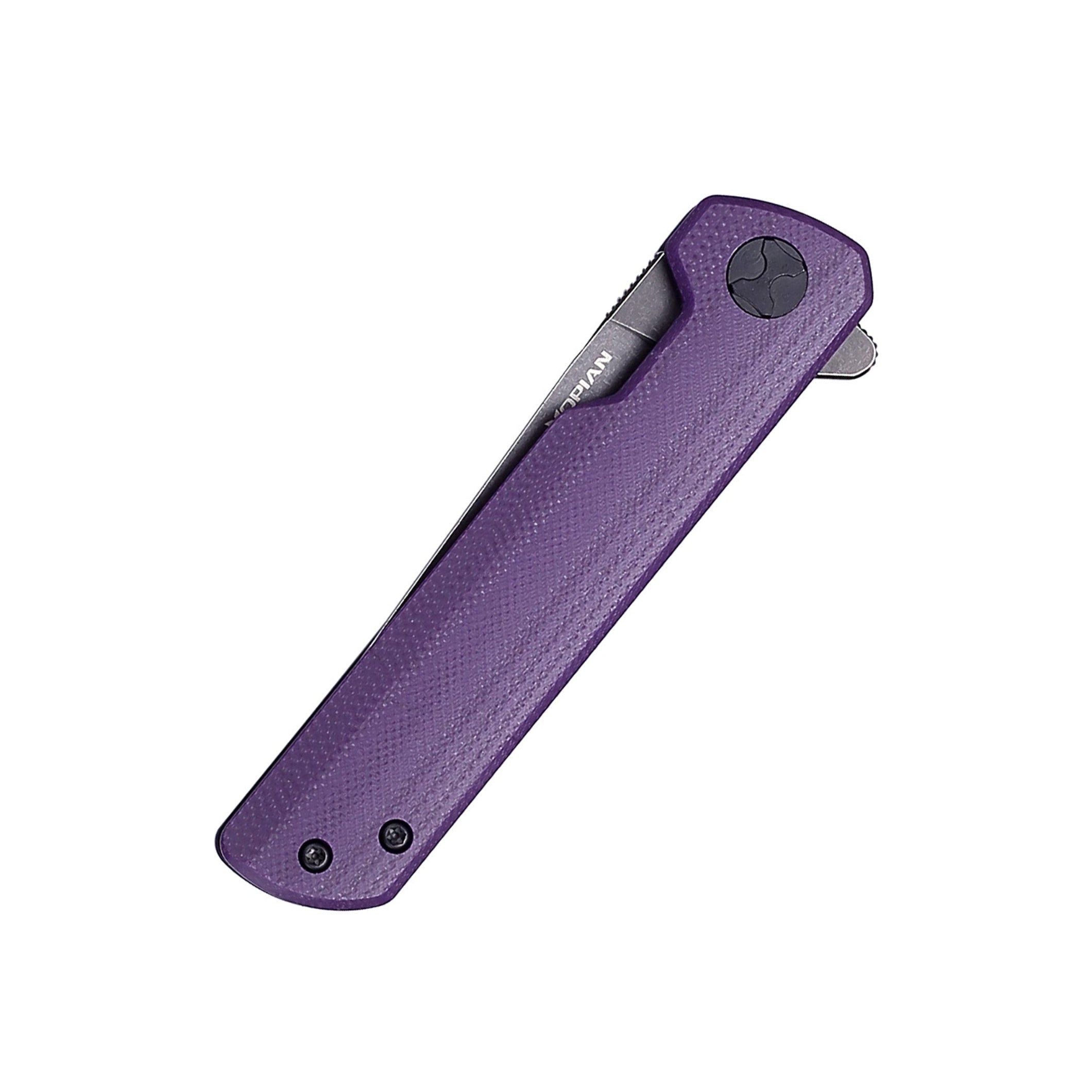 HOPIAN Clave D2 Folding Knife – Purple G10 / Black Stonewash