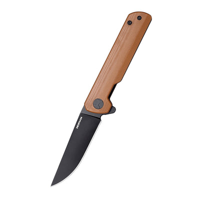 HOPIAN Clave D2 Folding Knife – Brown G10 / Black Blade