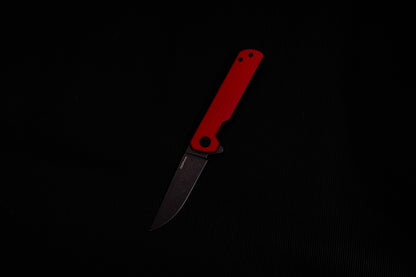 Hopian Clave Ball Bearing EDC Compact Red Folding Knife