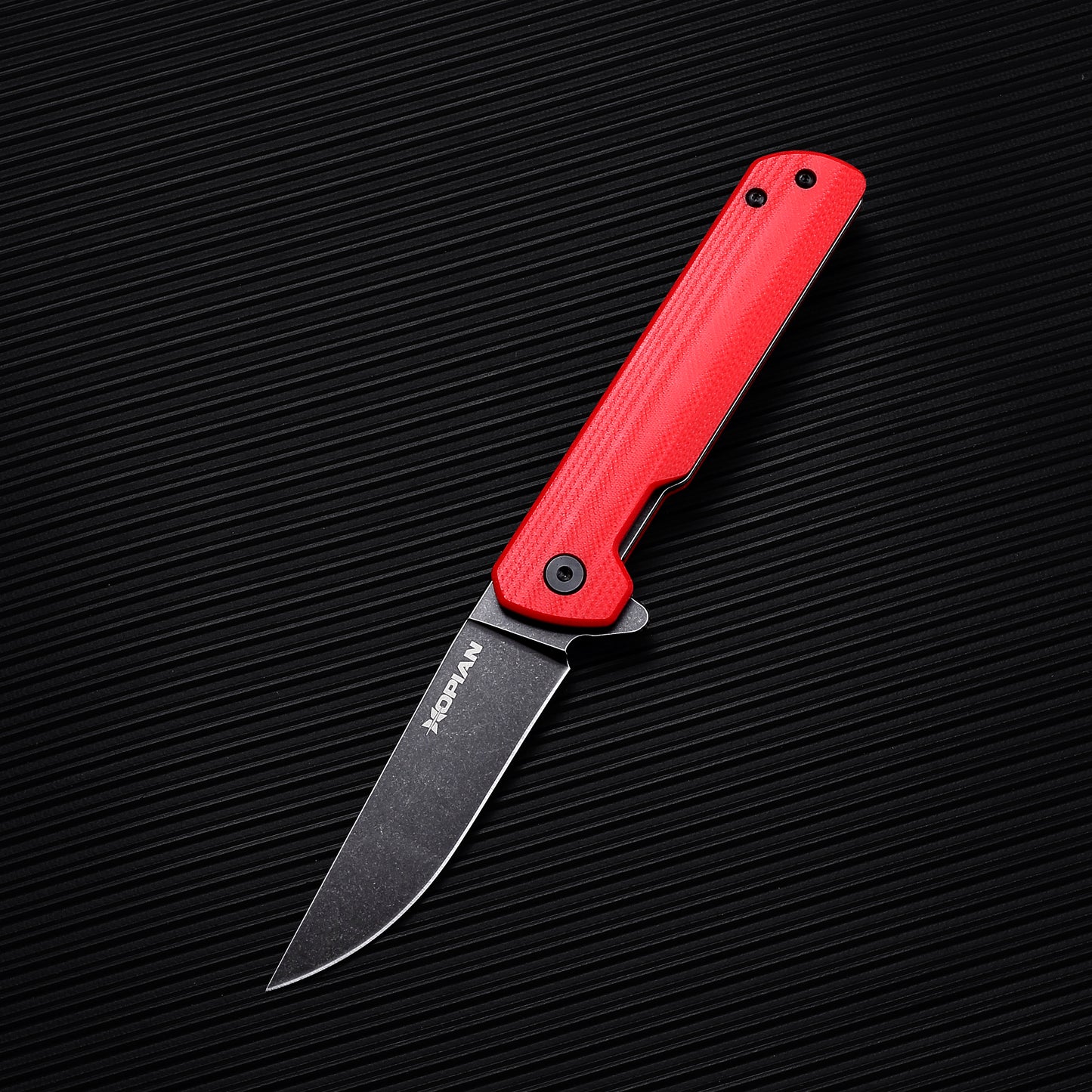 Hopian Clave Ball Bearing EDC Compact Red Folding Knife