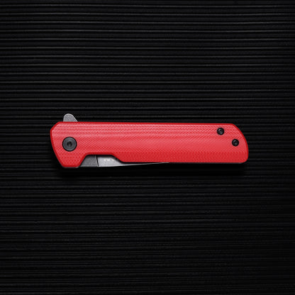 Hopian Clave Ball Bearing EDC Compact Red Folding Knife