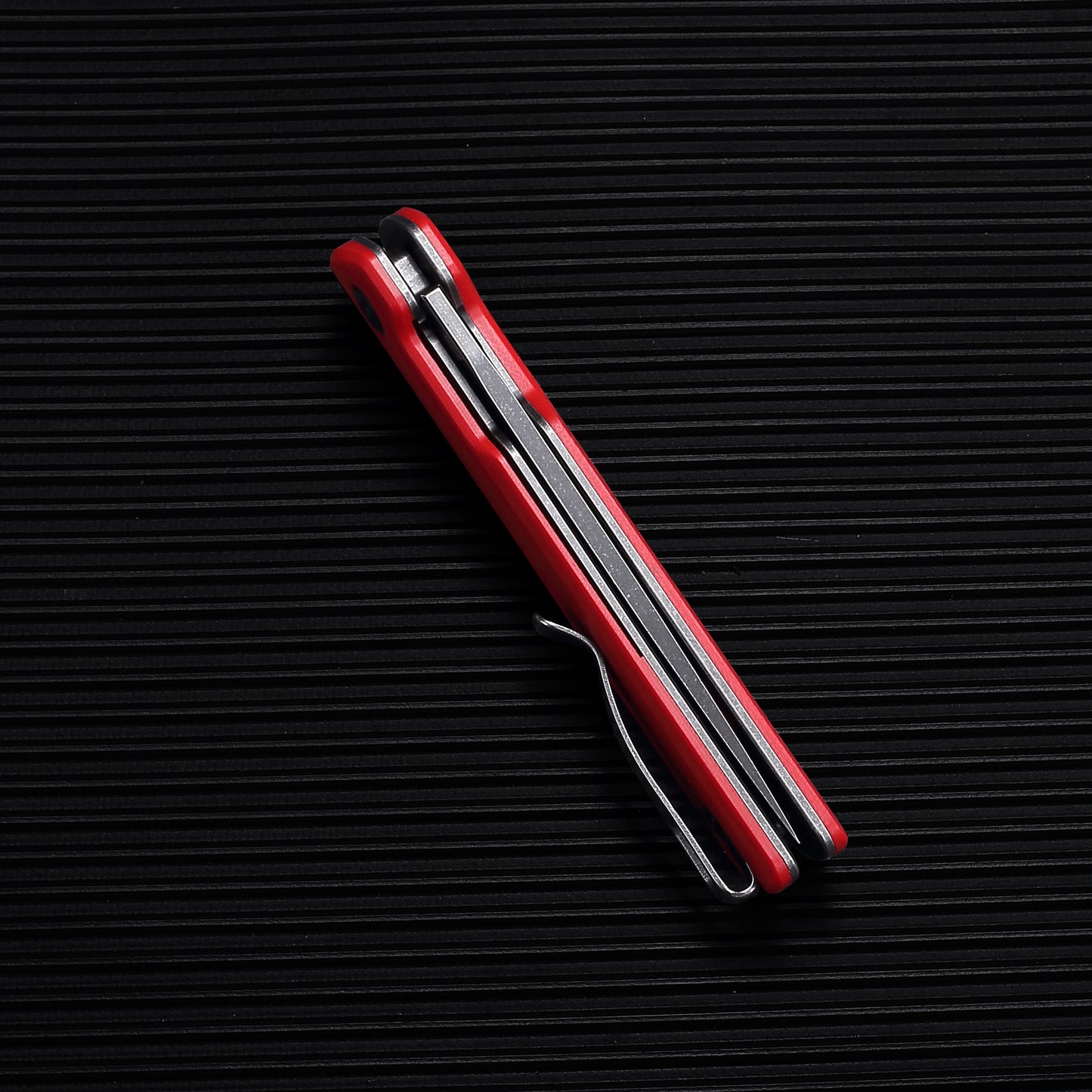 Hopian Clave Ball Bearing EDC Compact Red Folding Knife