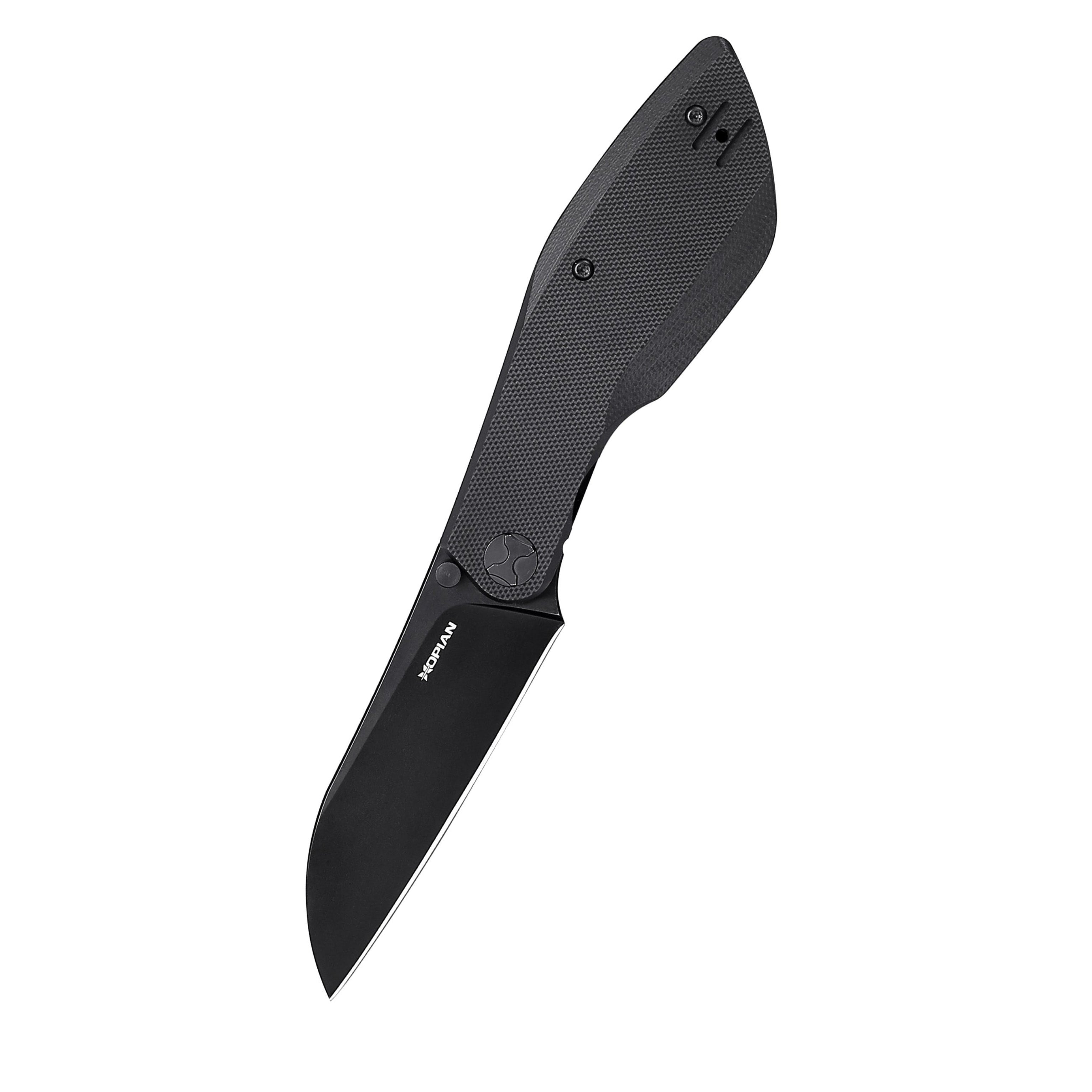 HOPIAN Periodic D2 Folding Knife – Black G10 / Black Blade