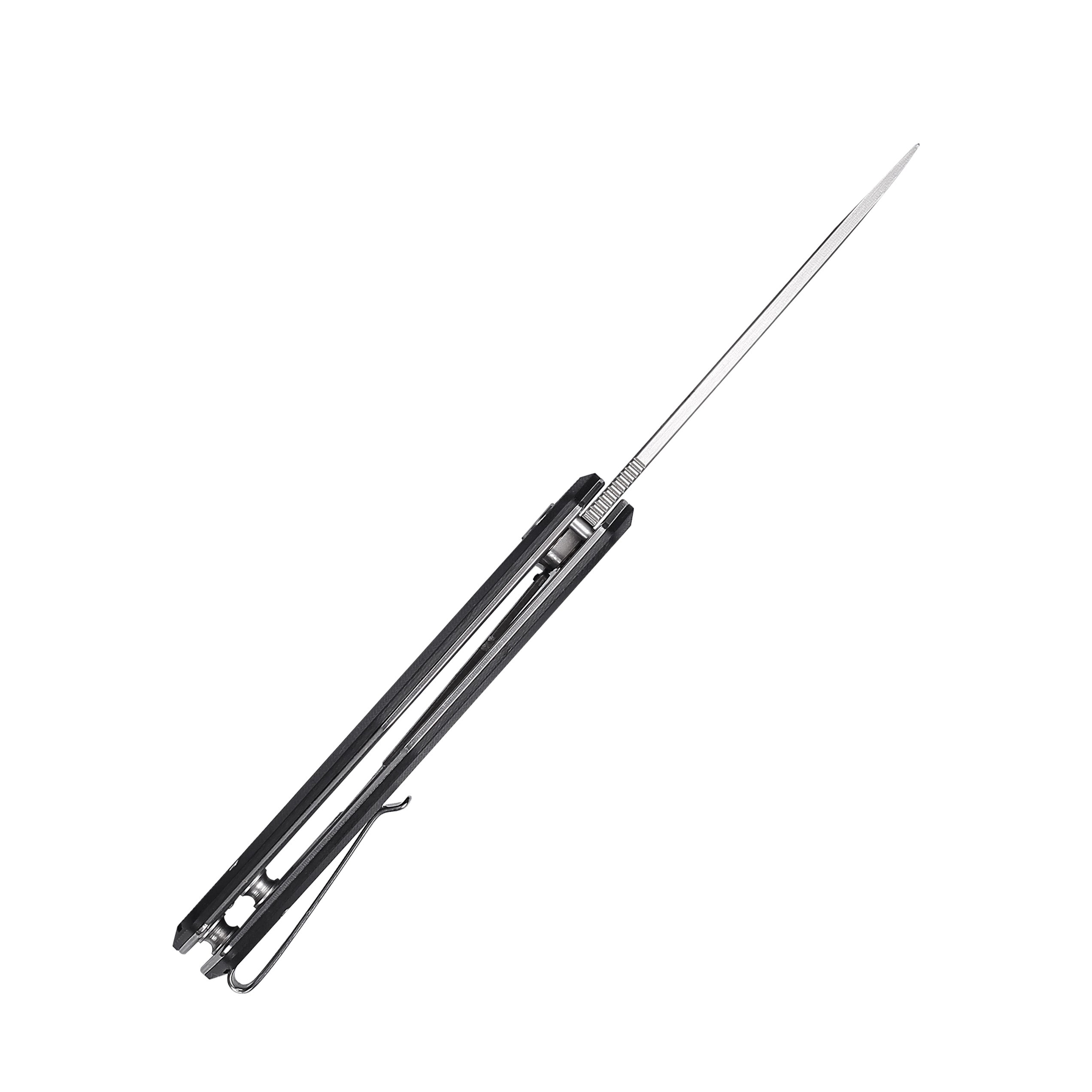 HOPIAN VEX D2 Klappmesser – Schwarzes G10 / Stonewash + Satin