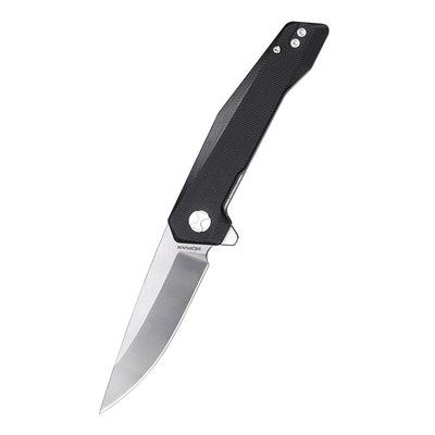 HOPIAN VEX D2 Folding Knife – Black G10 / Stonewash + Satin